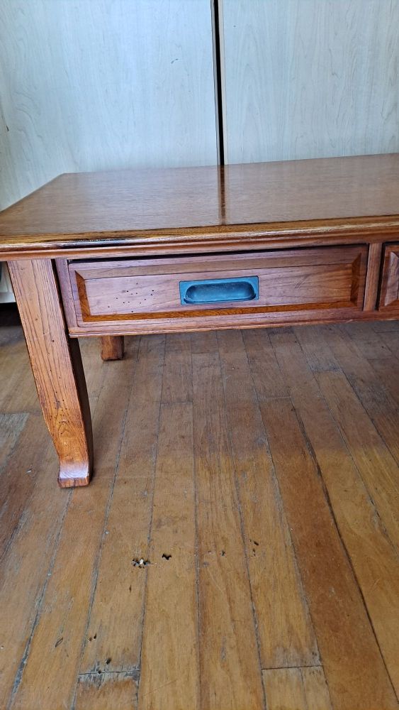 Solid wood coffee table