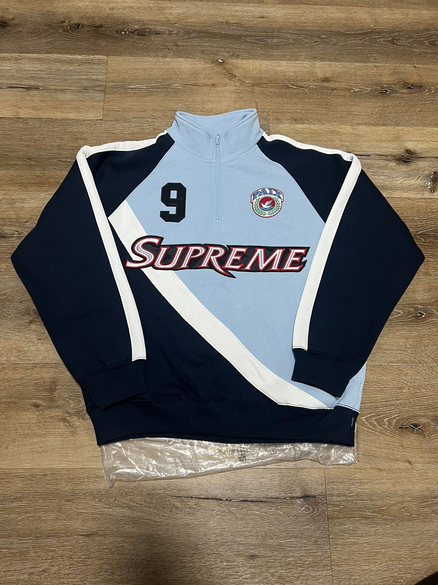 Supreme Equipé Half Zip Sweatshirt ‘Light blue’