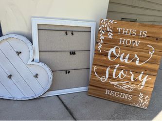 Signs and picture hangings