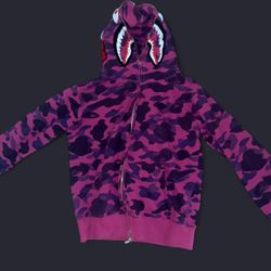 purple bape hoodie 