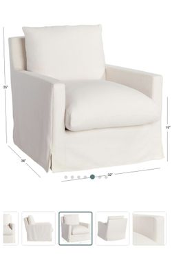 World Market | Brynn Feather Filled Swivel Chair