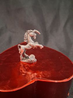 Pewter Rearing Unicorn Miniature Figurine