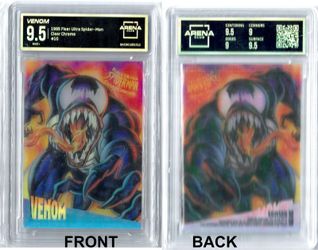 Fleer Ultra Spider-Man 1995 Clear Chrome #10 VENOM Graded 9.5