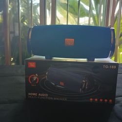 T&G XL Blue Bluetooth Speaker Fm Radio Usb