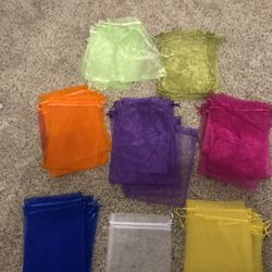 Various Colors Organza Pouch Drawstring Bags