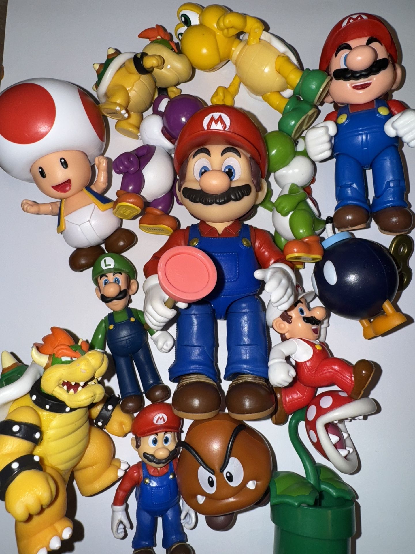 Super Mario Bros Toys Lot of 15 + Plushie