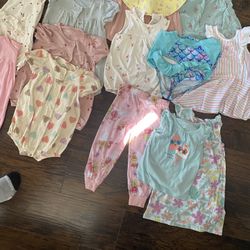22 pieces Of Mostly 2T Toddler Clothes