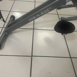 Row-N-Ride Squat Assist Trainer, Foldable & Easy Setup Exercise Equipment w/Adjustable Resistance,