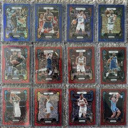 Red And Blue Sparkle Basketball Cards