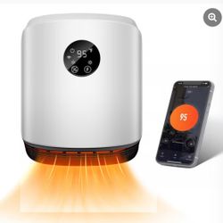 Space Heater for Indoor Use Wall Mounted with WIFI/Remote 1500W PTC-SH015