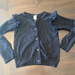 Girls Black Cardigan Sweater Size 4 By Harper Canyon #19