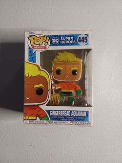 Funko Pop Heroes DC Holiday Gingerbread Aquaman Brand New in Box