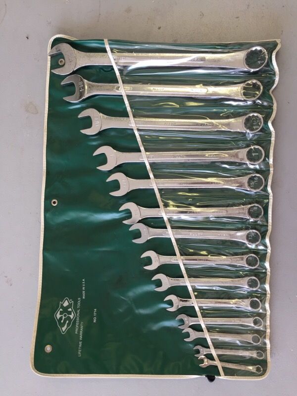 Vintage S-K 1714 Professional 14 Piece Combination Wrench Set