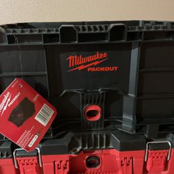 Euro Standard Model Black Milwaukee Packout Organizers, Crate, All Red & All Black, Buyer Pays For Shipping 