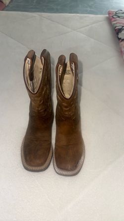 Brown Leather Western Kids Cowboy Boots