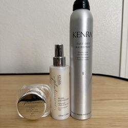 Kenra Fast-Dry Hairspray/ Platinum Texturizing Taffy 13/Platinum Pearl Detangler