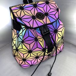 Geometric Reflective Luminous Backpack