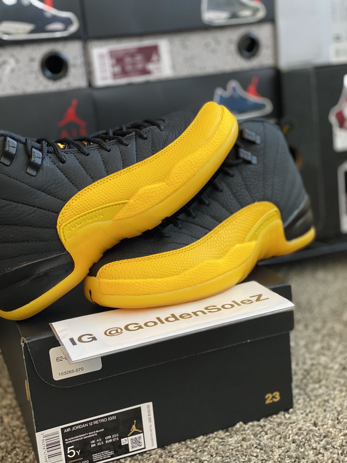 DS Jordan 12 University Gold 7 $240