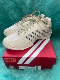 NIB K-Swiss Men's Hypercourt Express 3 Tennis Shoe size 11.5 Cream & Tan.