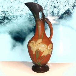 VINTAGE ROSEVILLE ZEPHYR LILY TALL PITCHER VASE 24-15 REPRODUCTION