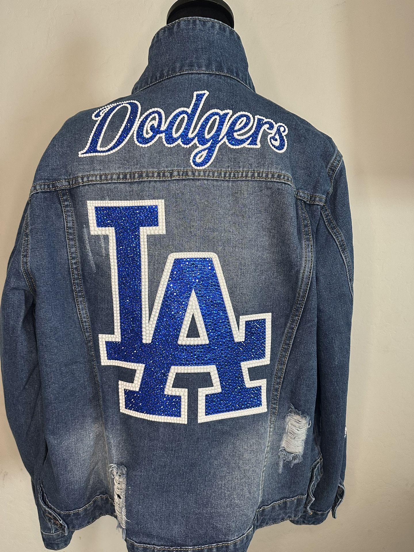 XL Women’s Custom LA Dodgers Denim Jacket