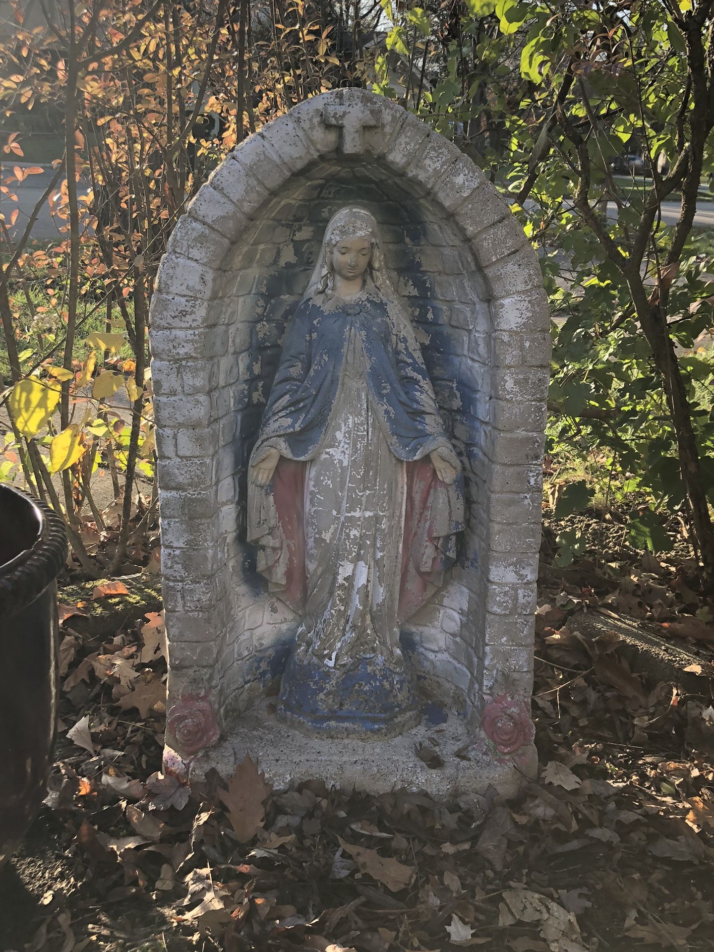 Cement Statue Our Lady Of Guadalupe. Very Special. !!