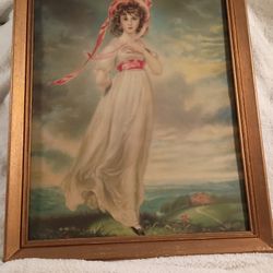 Vintage Pinky At The Watering Place