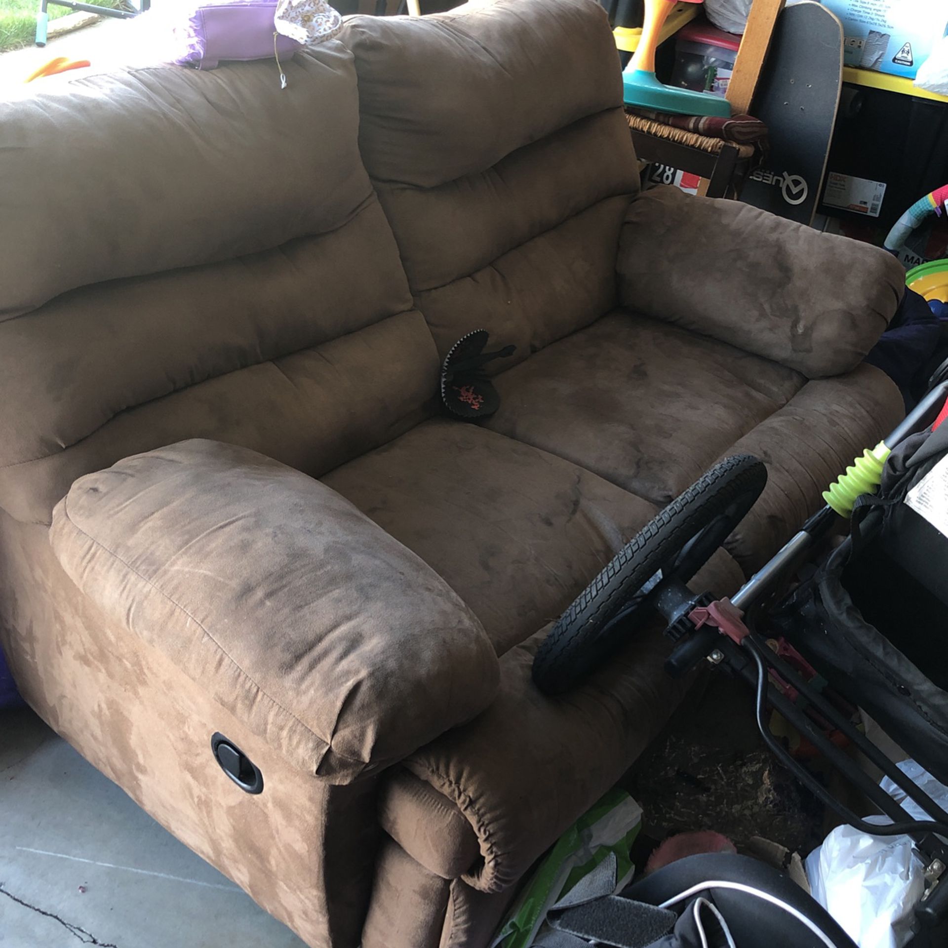Couch and reclining loveseat in good shape make a reasonable offer