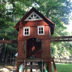 Children’s Play House Swing Slide Rock Climb