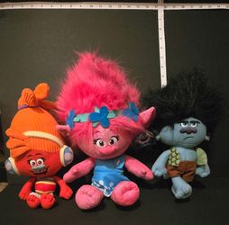 DreamWorks Trolls Plush Toy Set of 3