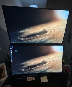 Dual Acer Nitro 27” 1440p Gaming Monitors + VIVO Vertical Mount — $300 OBO