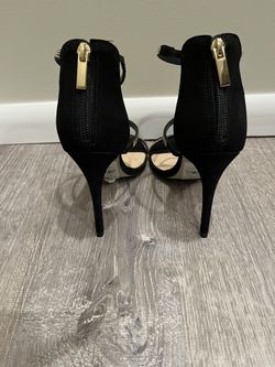 Ladies Black Dress Heels With Strappy Crystal Detail for Sale in New City,  NY - OfferUp