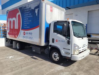 Isuzu NPR 16 foot box truck with lift gate, $15,750