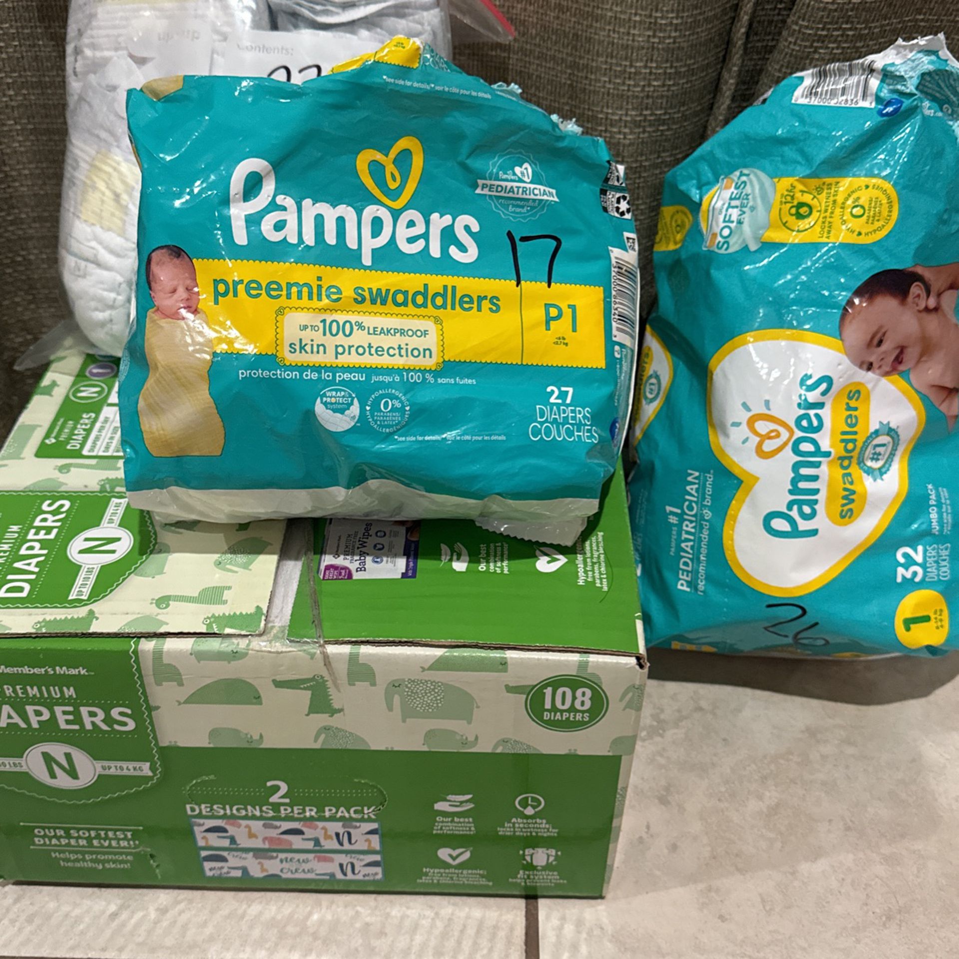 Diaper Bundle Size Preemie && Newborn