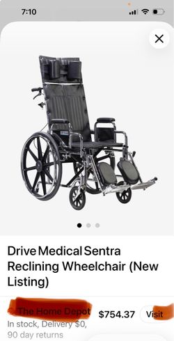 XL Wheelchair with Black Upholstery