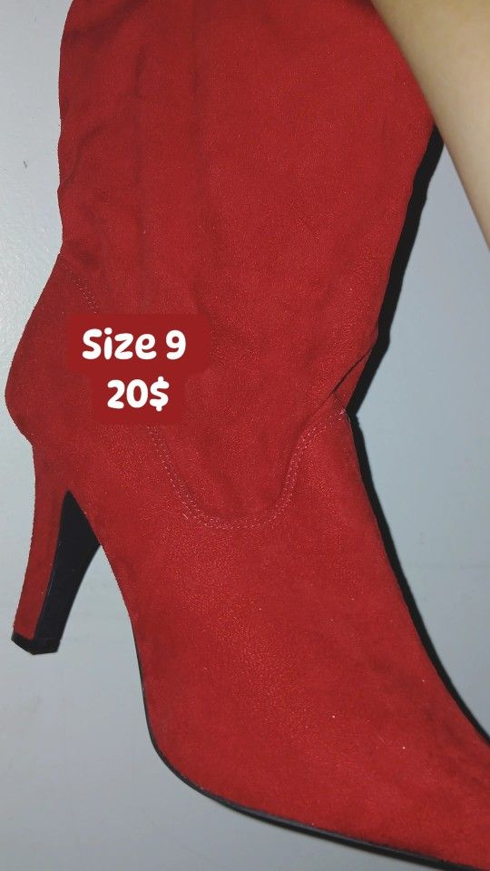 Stilleto Red Heel Boots