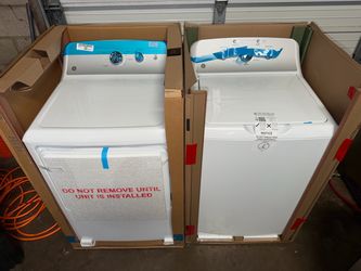 BRAND NEW GE  WASHER AND ELECTRIC DRYER SET ON BOX