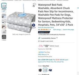 2 Pk Waterproof Bed Pads