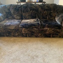 Dark Brown Fabric Couch