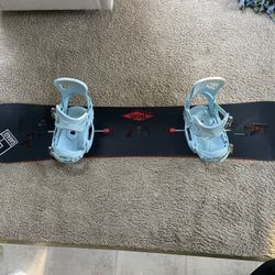 Burton Snowboard, Bindings, And Bag
