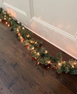 56-ft Pre-lit Garland & Storage Bin