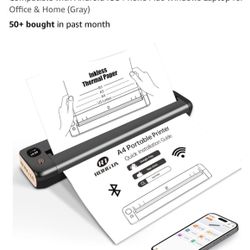 Rongta Portable Printer Wireless for Travel, Bluetooth WiFi Inkless Thermal Printers for 8.5" x 11" US Letter & A4 Size,