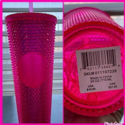 Hot Pink Studded Tumbler