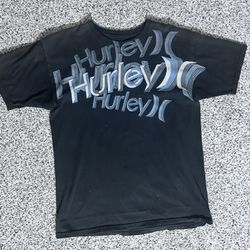 2000s y2k Hurley black and blue surfing tee
