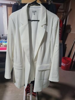 Women's solid longline blazer