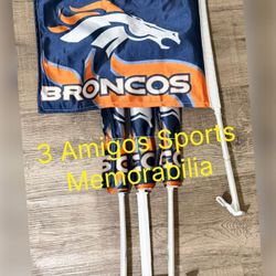 New Denver Broncos Window Car Flags
