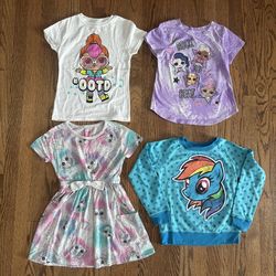 Size 6 Bundle of Girls LOL Surprise and My Little Pony