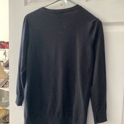 Cardigan-East 5th Size Medium- Black Button Down Lightweight Sweater -New