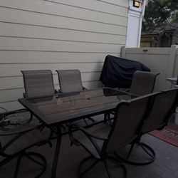 7pc Patio Table With Chairs