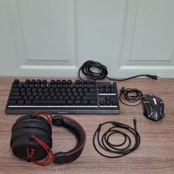 Gaming Keyboard, Mouse And Headphones 